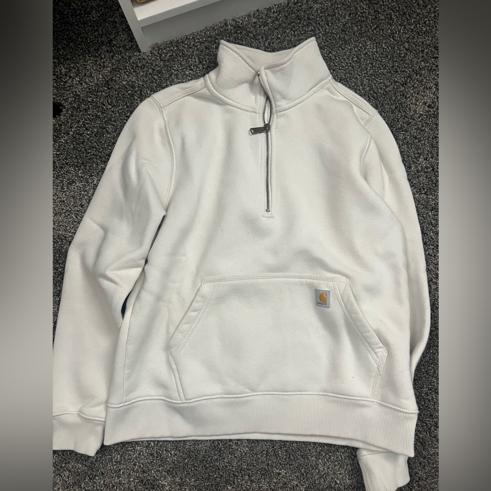 Carhartt Women’s White Half-Zip Sweater